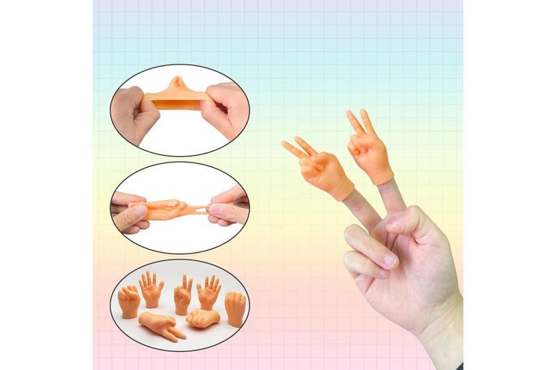 7Pcs Mini Hands Set for Cats Small Elastic Human Hands Toy for Cats