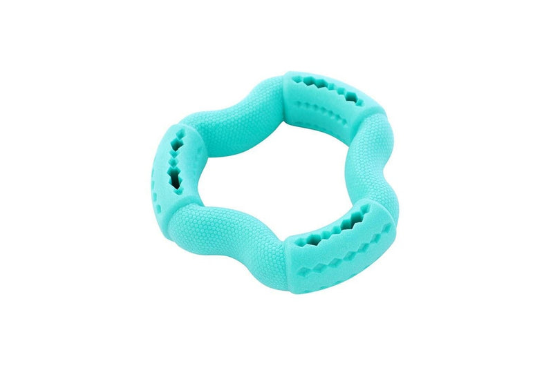 3x Paws & Claws 12.3x12.3x3.1cm Fetch N' Play Treat Ring Dog Pet Rubber Toy ASST