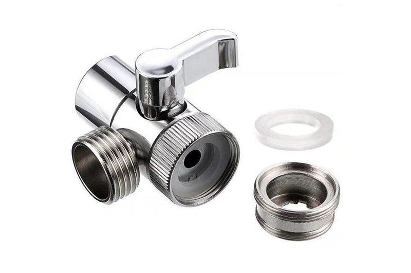 Switch Faucet Adapter 2-Way Tee Connector Water Tap Connector Diverter Valve Shower Arm Diverter