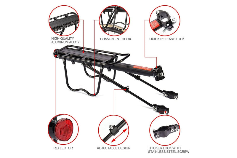 Adjustable Bicycle Bike Rear Pannier Rack Carrier For Mountain MTB Bike