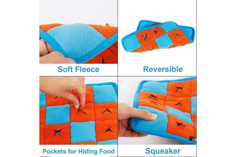 Durable Healthy Reversible Squeaker Slow Feed Sniffing Mat Chew Toy