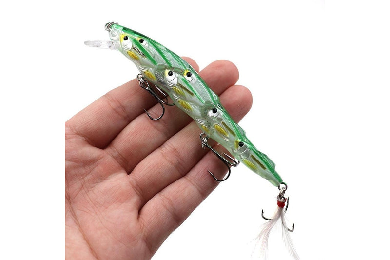 11.5cm 15.7g Crank Lure With Feather Hook For Sea Fishing