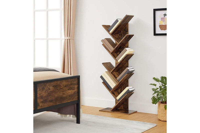 Vasagle 8-Tier Tree Bookshelf - Rustic Brown