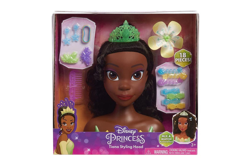 Disney Princesses 26cm Tiana Doll Styling Head Kids Activity Pretend Play Toy 3+