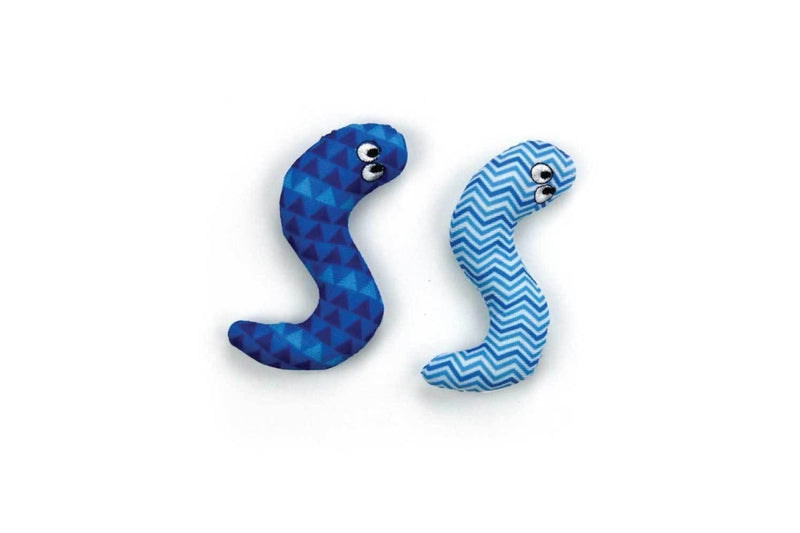 4x Pack Surf Snakes 9cm Catnip Cat Crinkle Toy Chase Kitten Teaser