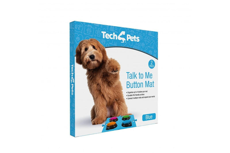 2PK Tech4Pets Mat Board Organiser Storage Holder For Talking Buttons Floor Blue