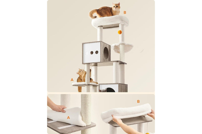 Vasagle Feandrea Cat Tree with Litter Box Enclosure - Greige