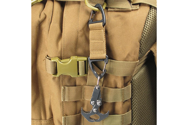 Carabiners Outdoor Tactical Nylon Webbing Backpack Hang Buckle Army Green - Green