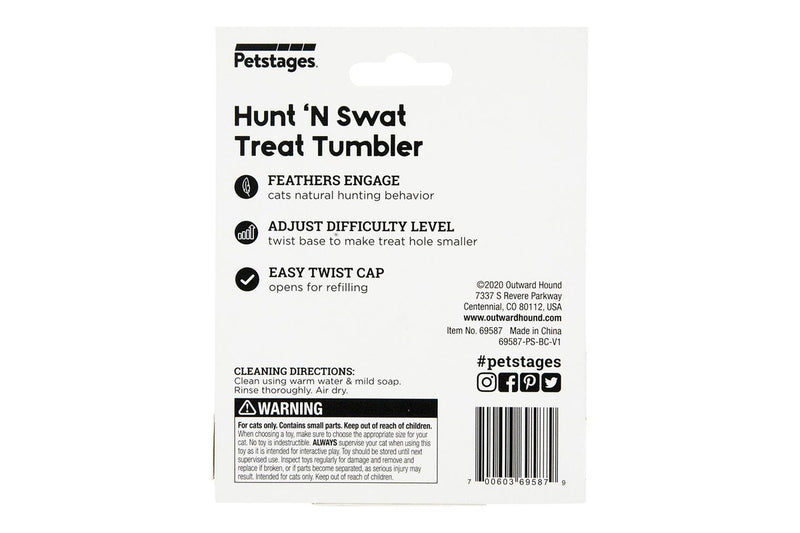 Petstages: Hunt "N" Swat Treat Tumbler Treat Dispensing - Cat Toy