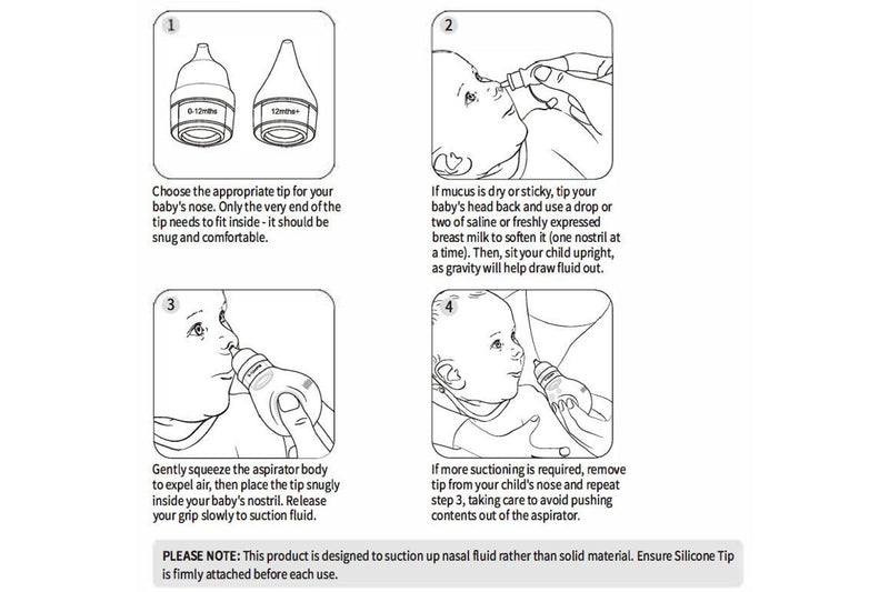 Haakaa: Easy-Squeezy Silicone Bulb Syringe (2 Tips)