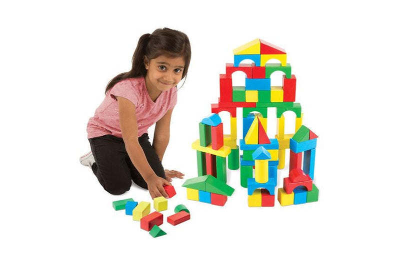 Melissa & Doug: Wood Blocks - 100-Piece Set