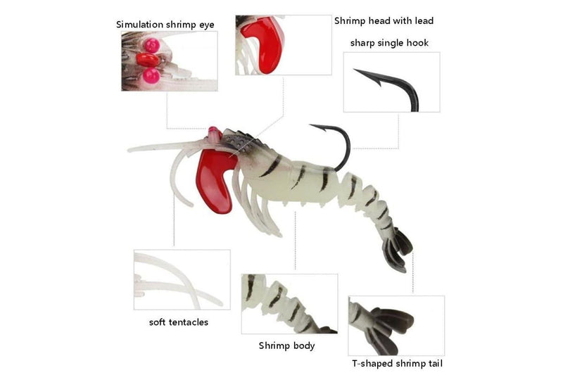 5 Piece Soft Shrimp Fishing Lure Set