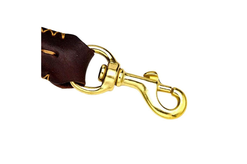 Short Real Leather Dog Leash