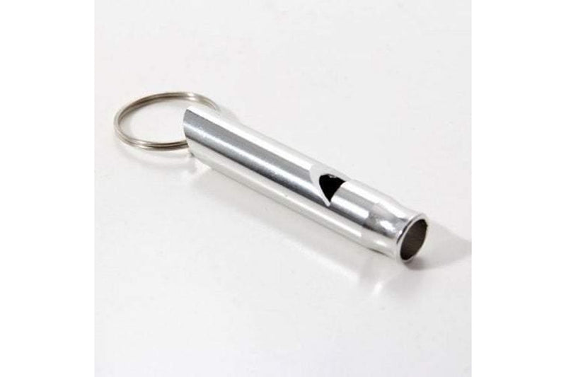 5Pcs Aluminum Alloy Whistle With Keyring For Outdoor Activities Silver - Silver