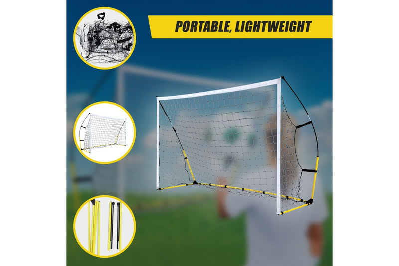 8' x 5' Soccer Football Goal Foot Portable Net Quick Set Up