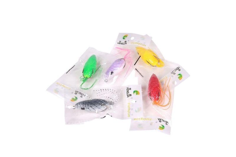 5 Piece Hengjia Fo035 Snake Skin Thunder Brogue Dummy Bait Set 6cm 10g