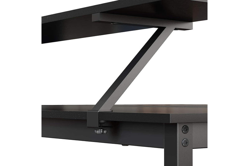 Vasagle L-Shaped Computer Desk with Monitor Stand - Black