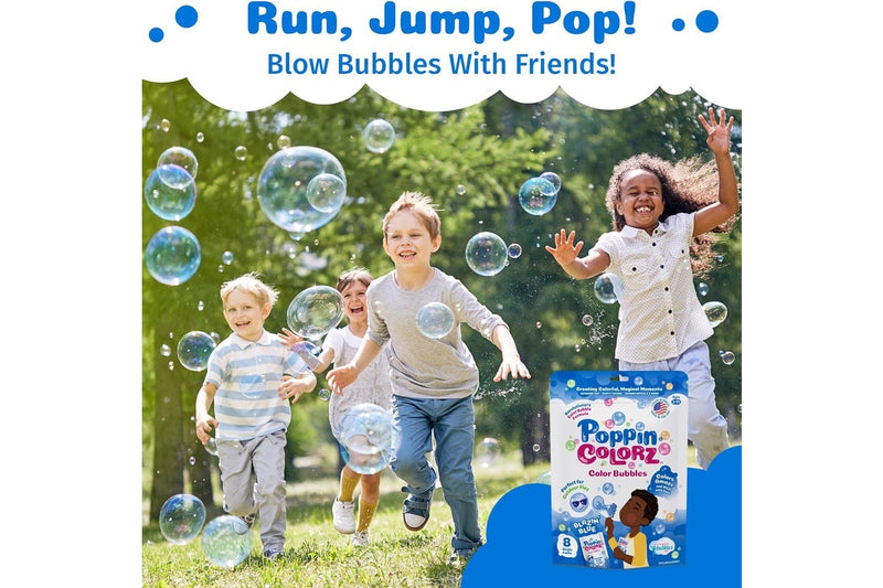 WOWmazing: Giant Bubbles - Poppin Colorz - Color Bubbles (Blazin Blue 8 Pack)