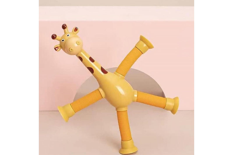 4Pcs Telescopic Suction Cup Giraffe Toy Fun Tube Toy Kid Toy