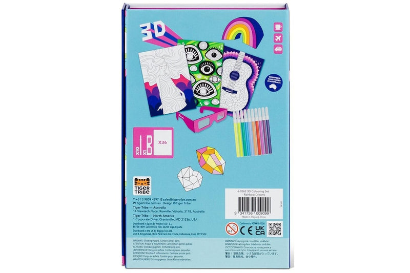 Tiger Tribe: 3D Colouring Set - Rainbow Dreams