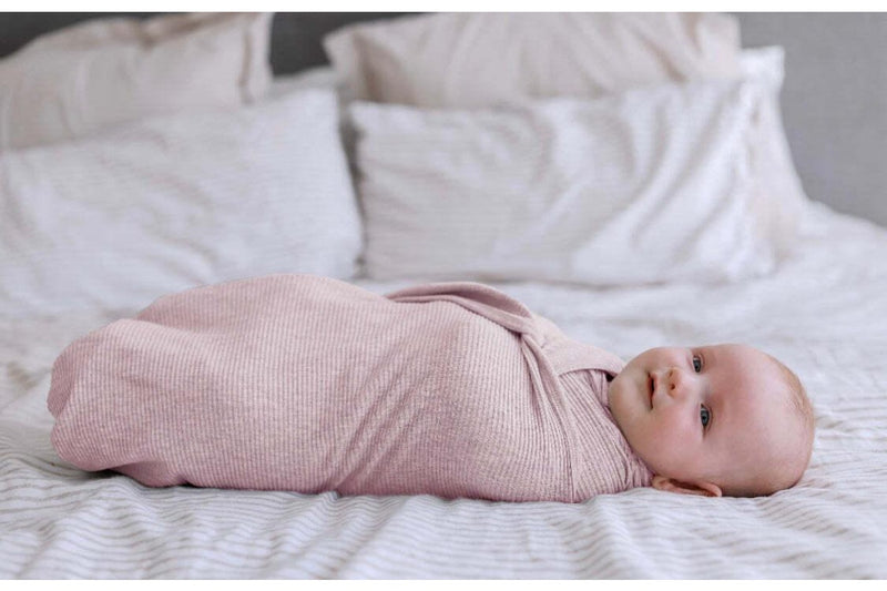 Ponchik Babies + Kids - Ribbed Swaddle Jersey Wrap - Love