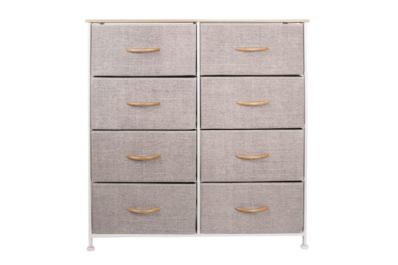 Ovela: 8 Drawer Storage Chest - Beige