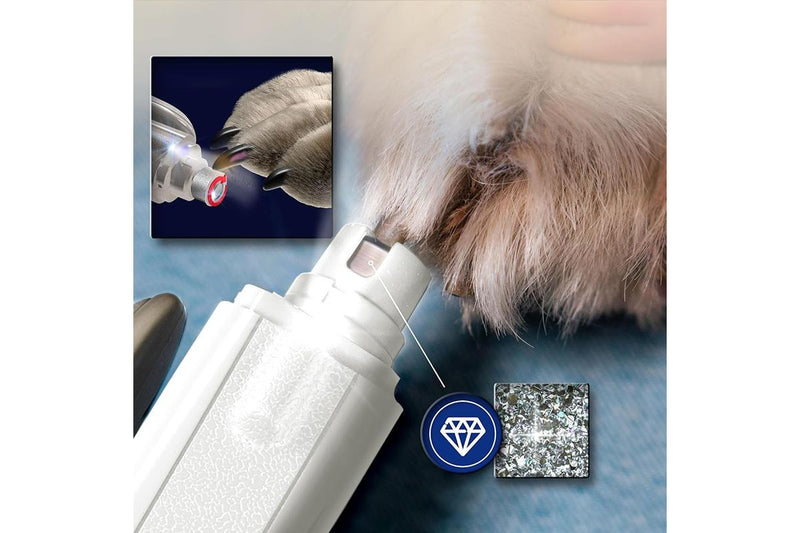 PETSWOL 2-in-1 Rechargeable LED Pet Nail Grinder & Clipper