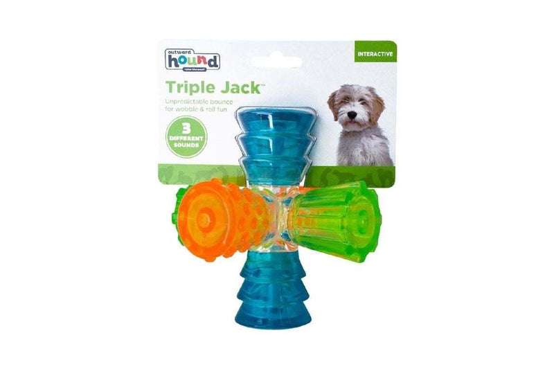 Outward Hound: Triple Jack Interactive Multi-Squeak - Dog Toy