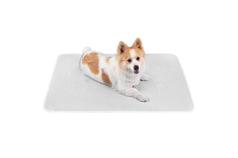 Pet Cooling Mat Dog Cat Breathable Summer Cooling Pad Light Grey