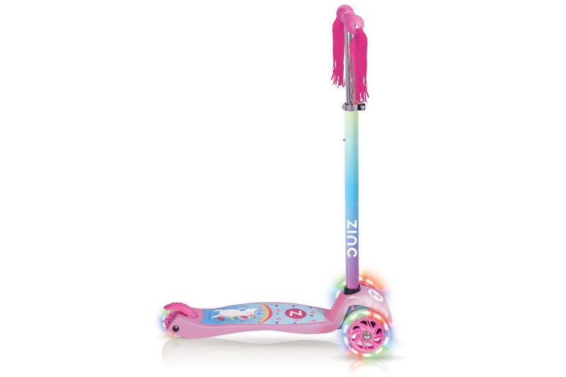 Zinc: T-Motion Explorer 3 Wheel Scooter - Unicorn