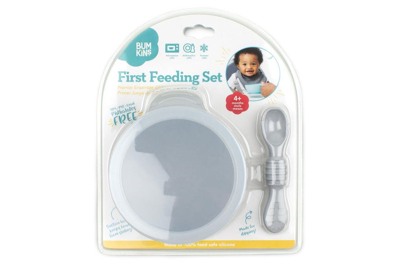 Bumkins: First Feeding Set - Grey