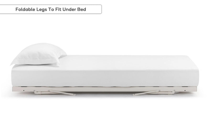 Shangri-La Seattle Pull out Trundle Bed (White, Single)