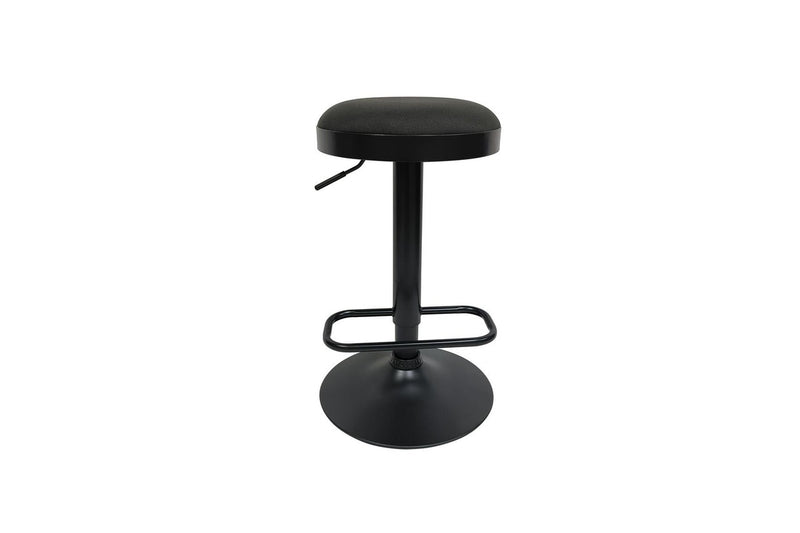 Fraser Country Set of 2 Adjustable Swivel Fabric Round Bar Stool - Black