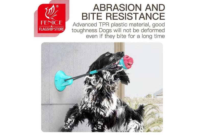 Dog Toys Pet Puppy Interactive Suction Cup Push Tpr Ball Toys Molar Bite Toy Elastic Ropes