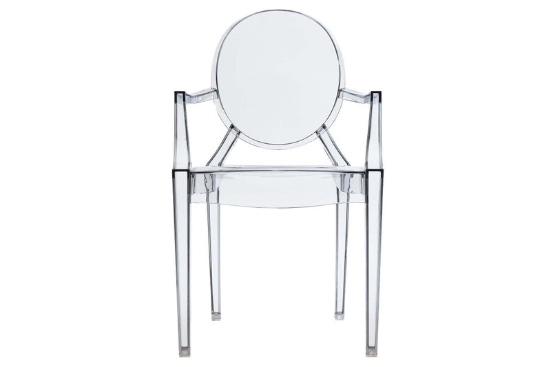 Matt Blatt Set of 2 Philippe Starck Louis Ghost Armchair Replica (Clear)