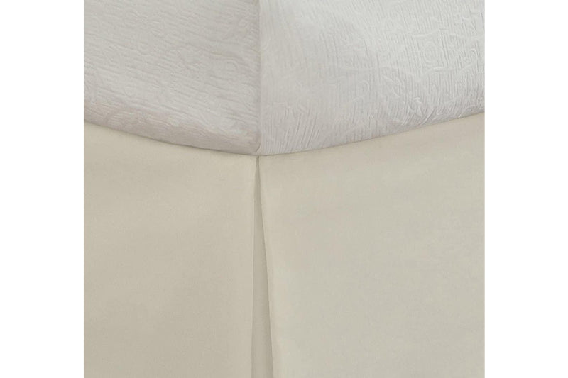 Bedding Tailored Bed Skirt, 36 cm Drop Pleated Styling Twin Ivory