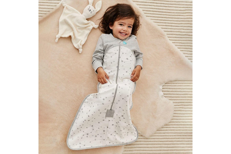 Love to Dream: Sleep Bag Organic Long Sleeve 1.0 TOG - Stellar White (Small)