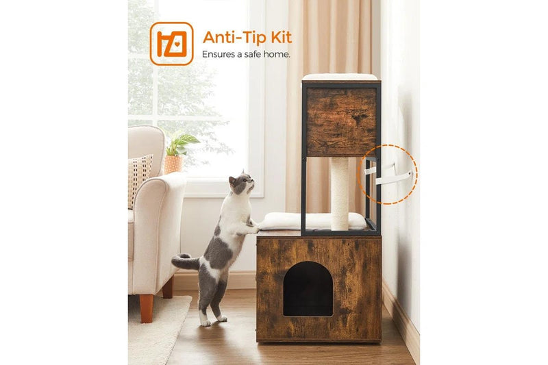 VASAGLE Feandrea Multifunctional Cat Condo with Scratching Posts