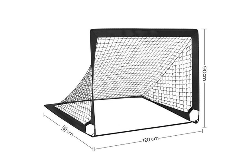 Portable Kids Soccer Goal Net Quick Set-up Training Equipment for Backyard Soccer Black