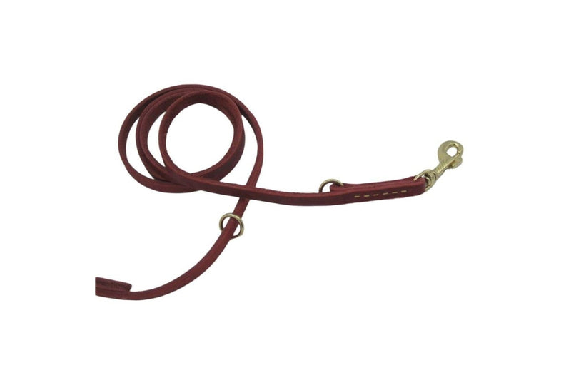 Leather Handle Dog Leash With p Shape Hook