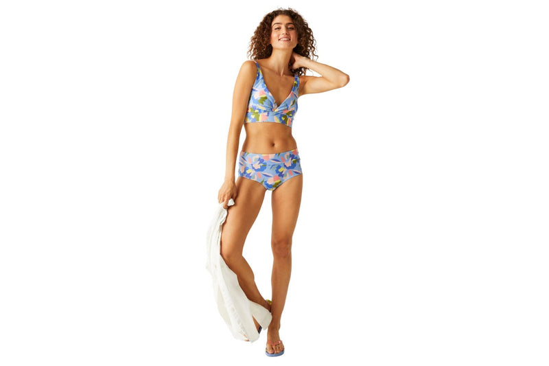 Regatta Womens/Ladies Paloma Abstract Floral Bikini Top (Blue) (8 UK)