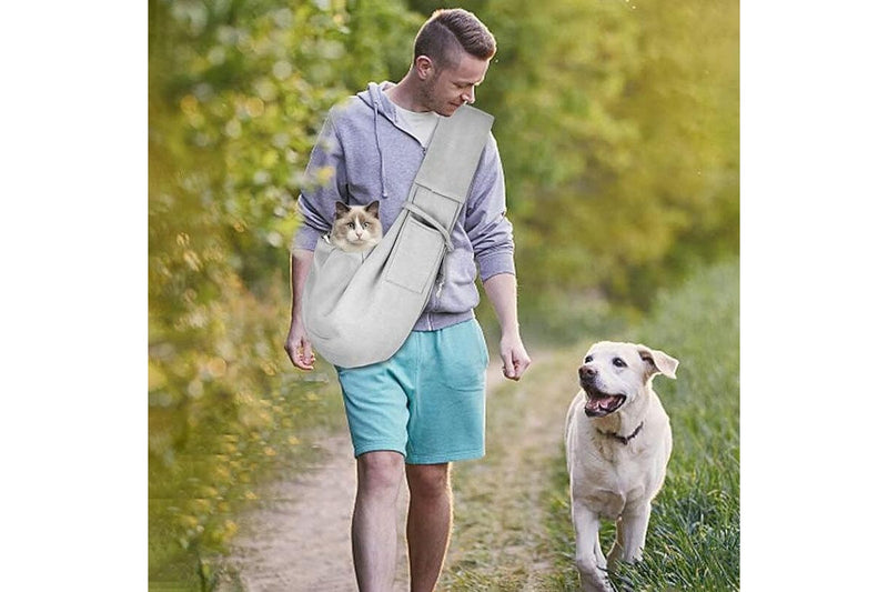 Zoomies Dog and Cat Sling Carrier - Grey