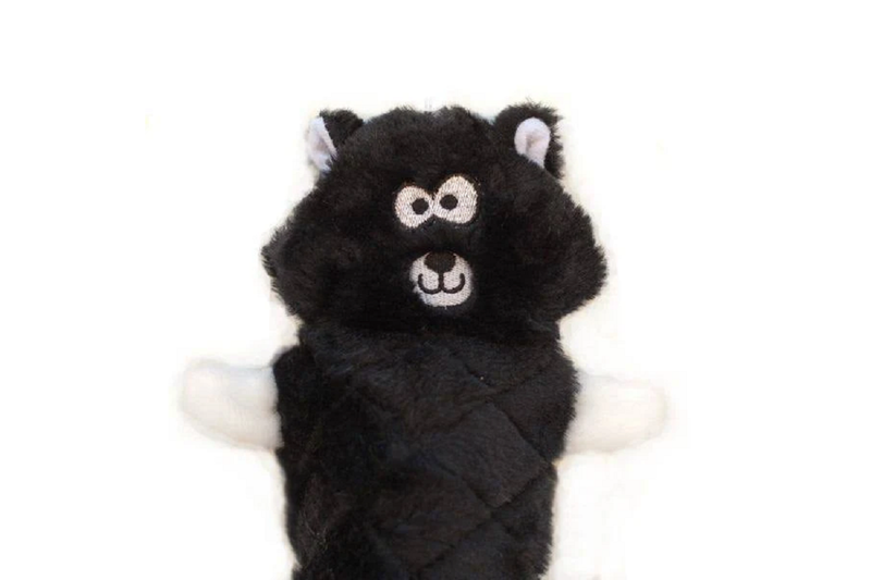 Zippy Paws Zingy Skunk No Stuffing Durable Squeaky Plush Dog Toy - One Size