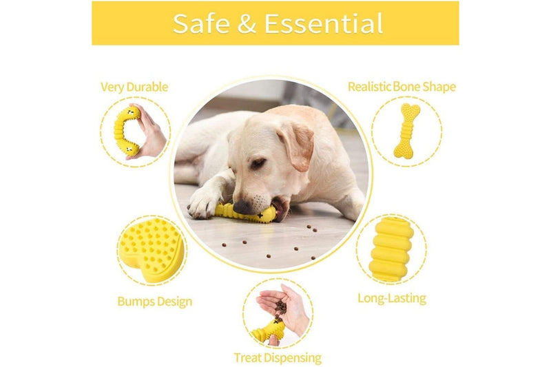 Bite Resistant Safe Food Dispensing Rubber Dog Chew Toys For Small Medium Large Dogs