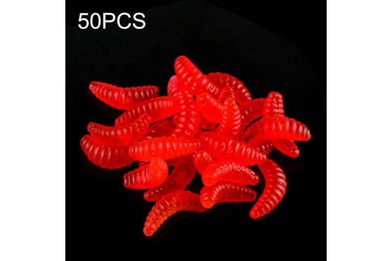 50 Piece 20mm Soft Bait Worms For Fishing Gear