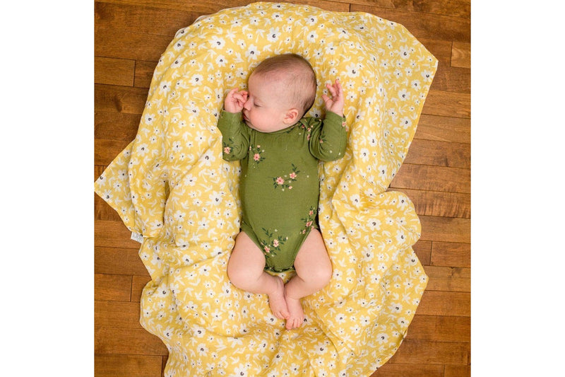 Lulujo: Cotton Swaddles - Wildflowers & Dots (2 Pack)