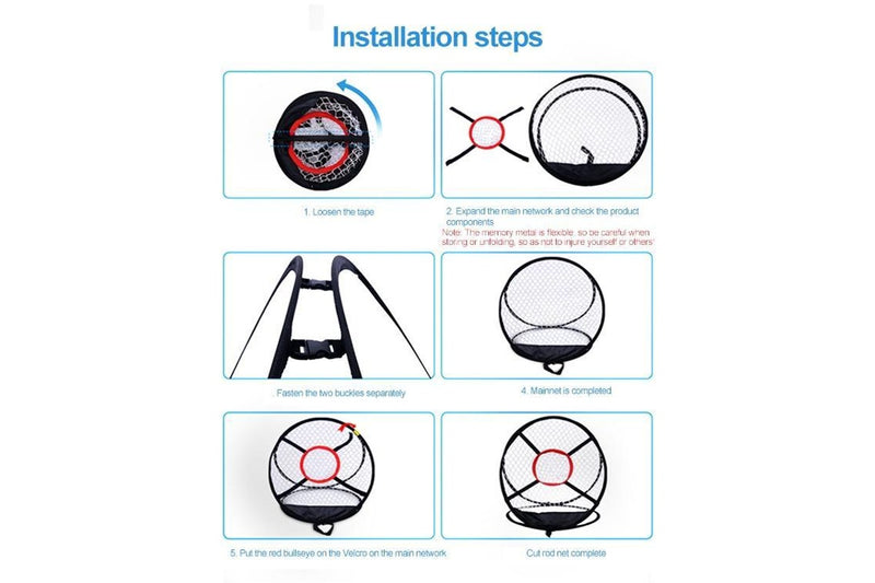 Golf Cutting Rod Folding Practice Net Peripheral - Size 54X65Cm