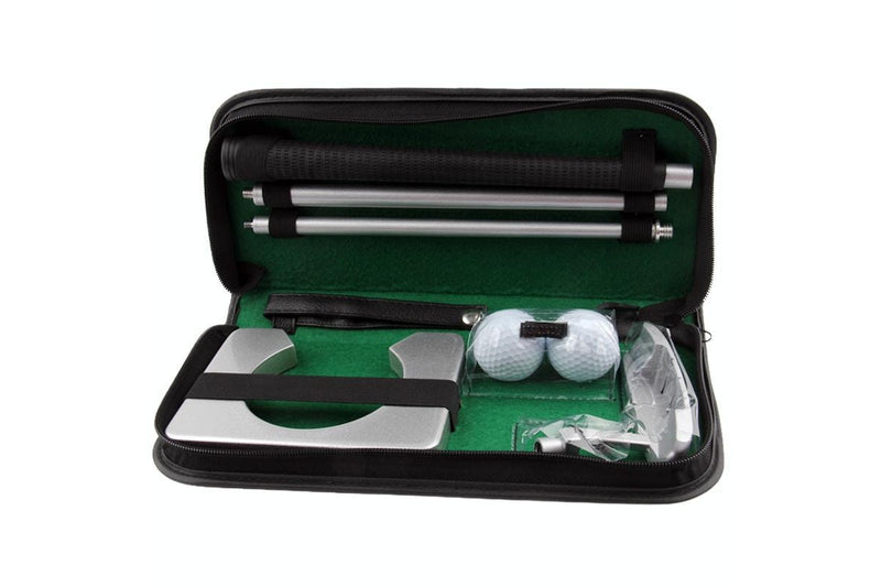 Executive Travel Indoor Golf Wooden Club Putter Kit