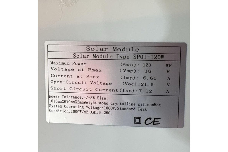 120W Solar Panel with Solar Controller