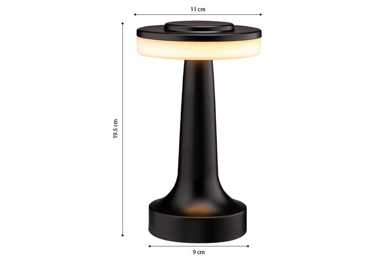 LUMIRO Portable LED Table Lamp with Touch Sensor - Black